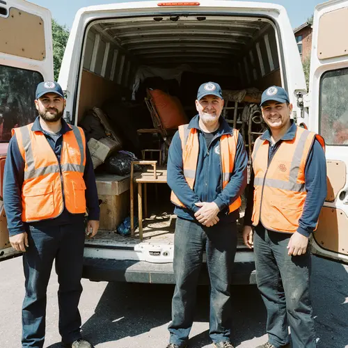 Един бус или камион за извозване на мебели